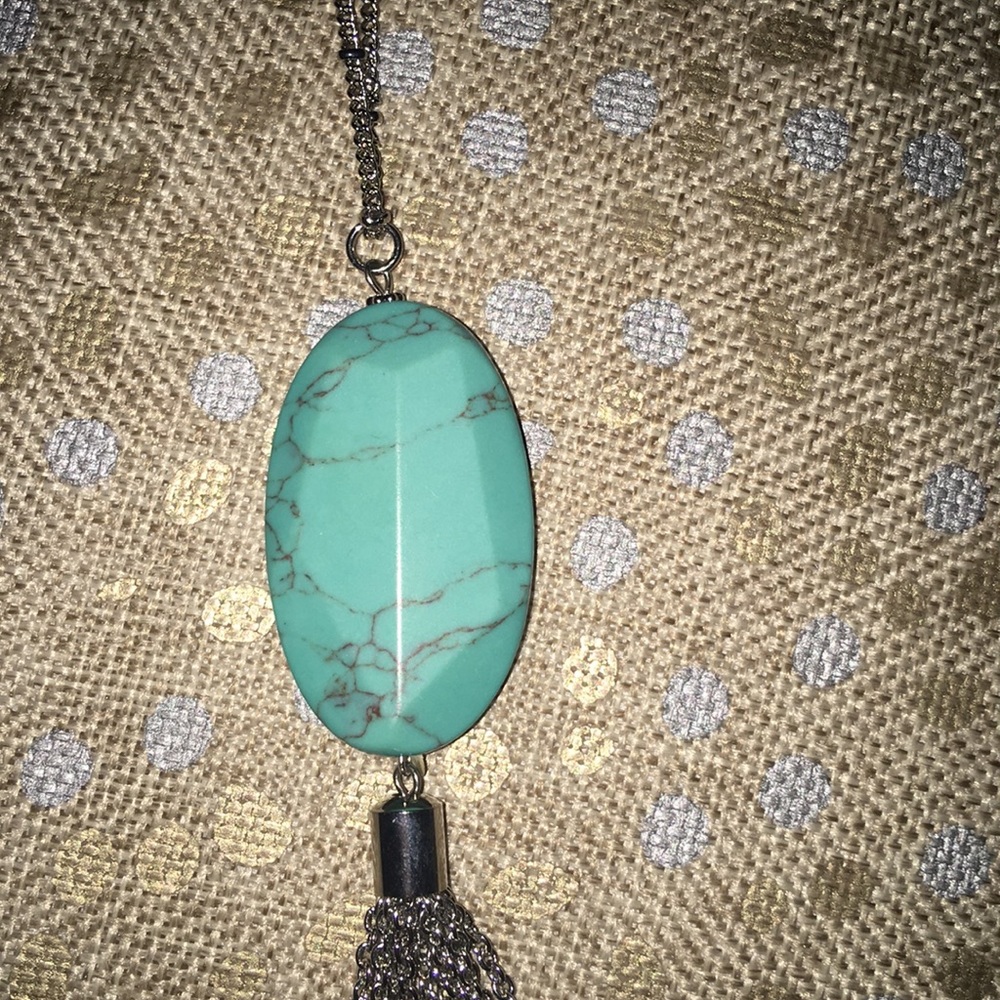 Teal necklace